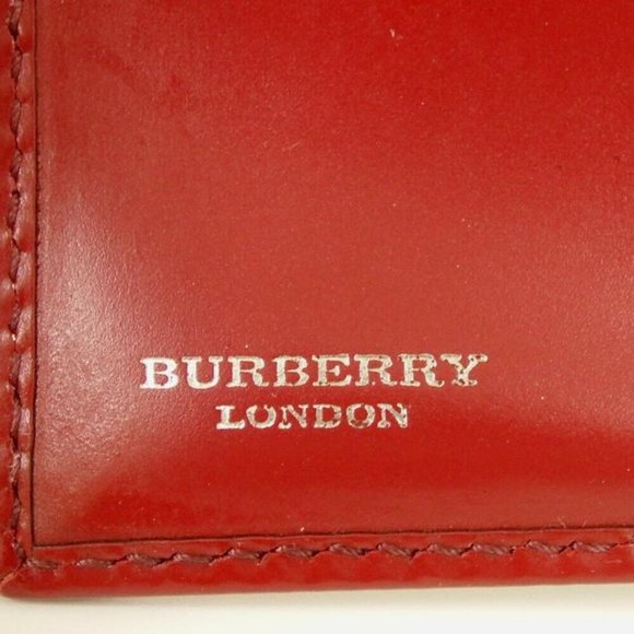 Burberry Nova Check Plaid Red Leather Wallet - Picture 7 of 7